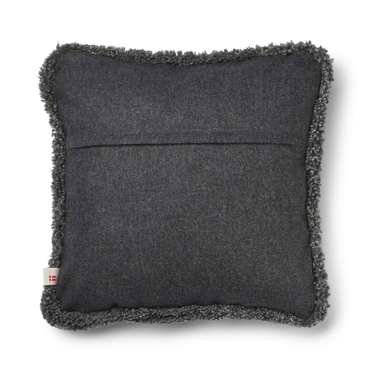 Short-Wool Sheepskin Cushion | SW trim | 20x20 in | 13x20 in Rock/Graphite / 20x20 in