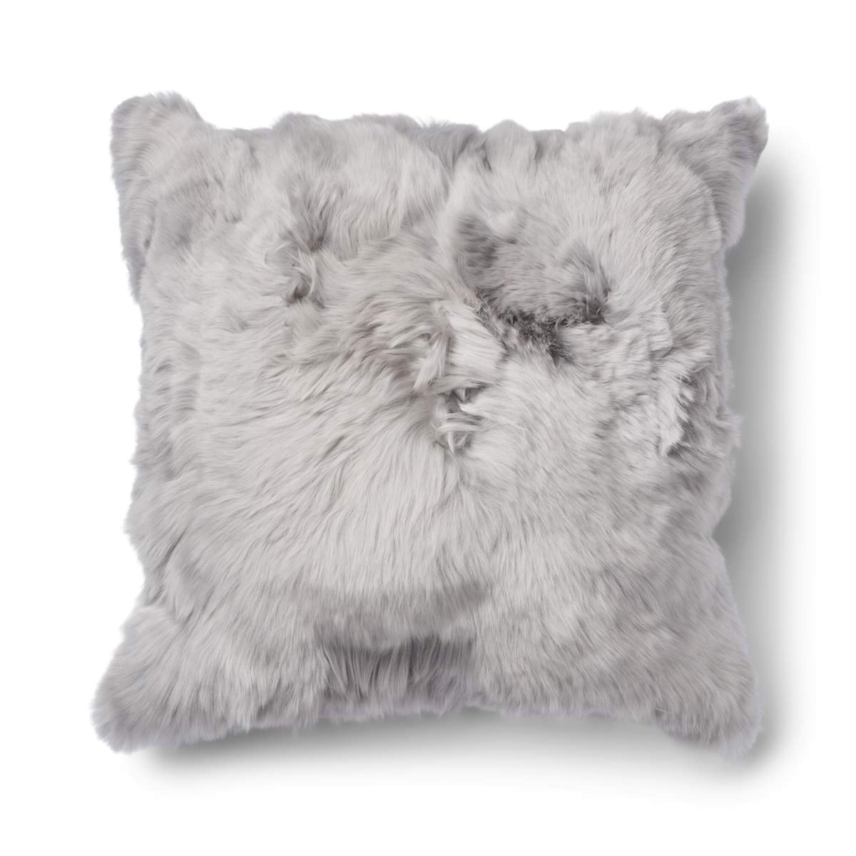 Alpaca Cushion | Long Wool Ash Grey / 16x16 in