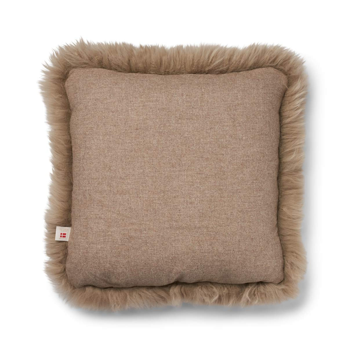 Long-Wool Sheepskin Cushion | 20x20 in | 13x20 in Beige/Taupe / 20x20 in