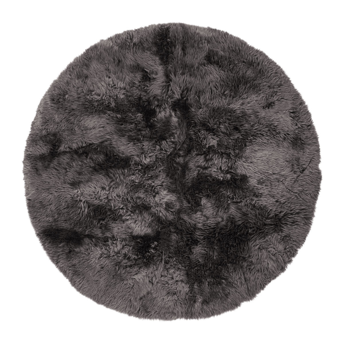 Long Wool Sheepskin Design Rug | D55 in Steel