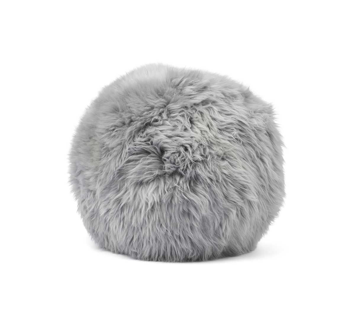 Angelite Cushion | D10 in | D12 in | D14 in | Long Wool Light Grey / D12 in