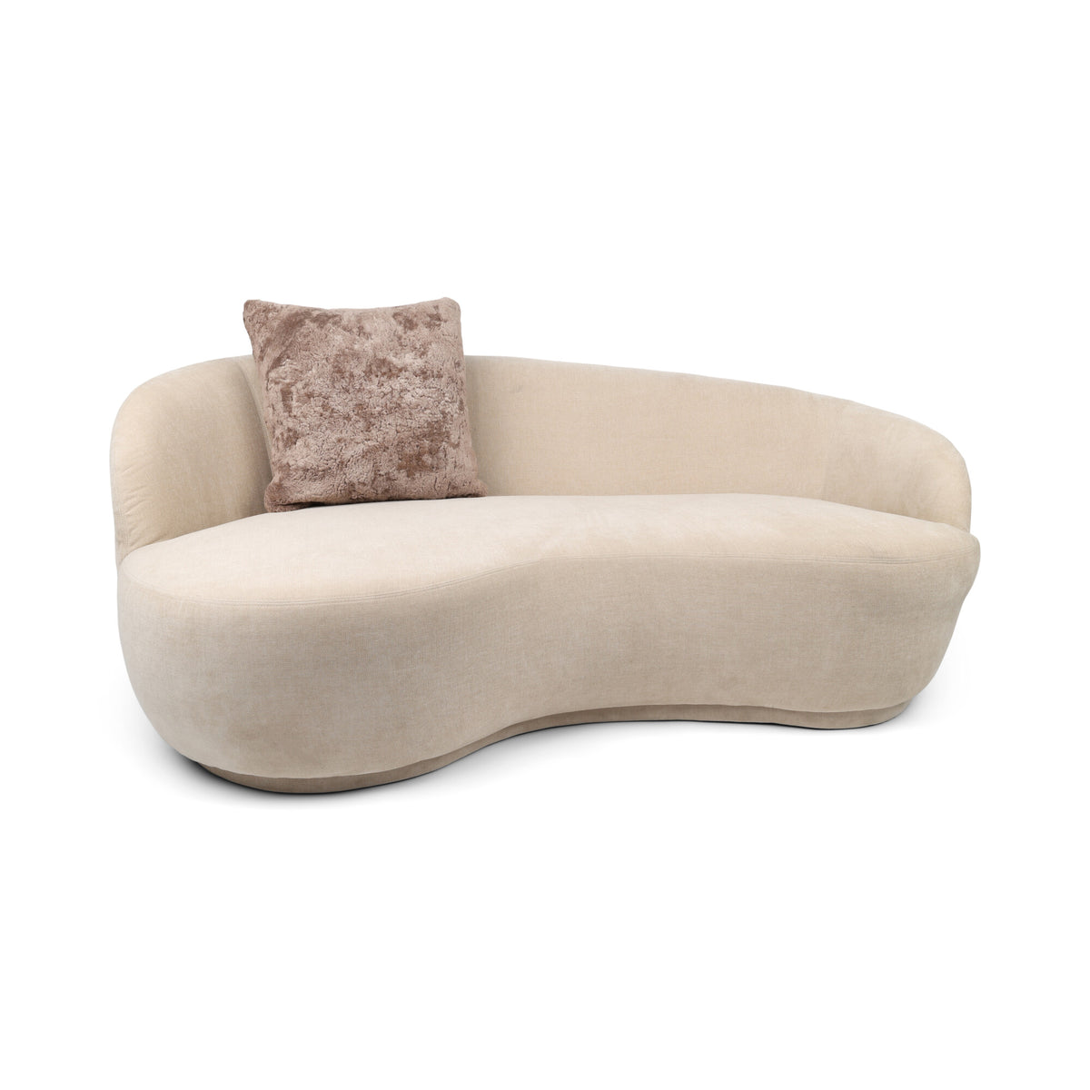 Premium Sheepskin Cushion | Long Wool | New Zealand | Doublesided Cloudy Brown / 16x16 in