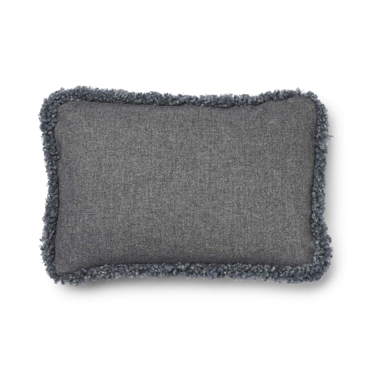 Short-Wool Sheepskin Cushion | SW trim | 20x20 in | 13x20 in Stone/Light Grey / 13x20 in
