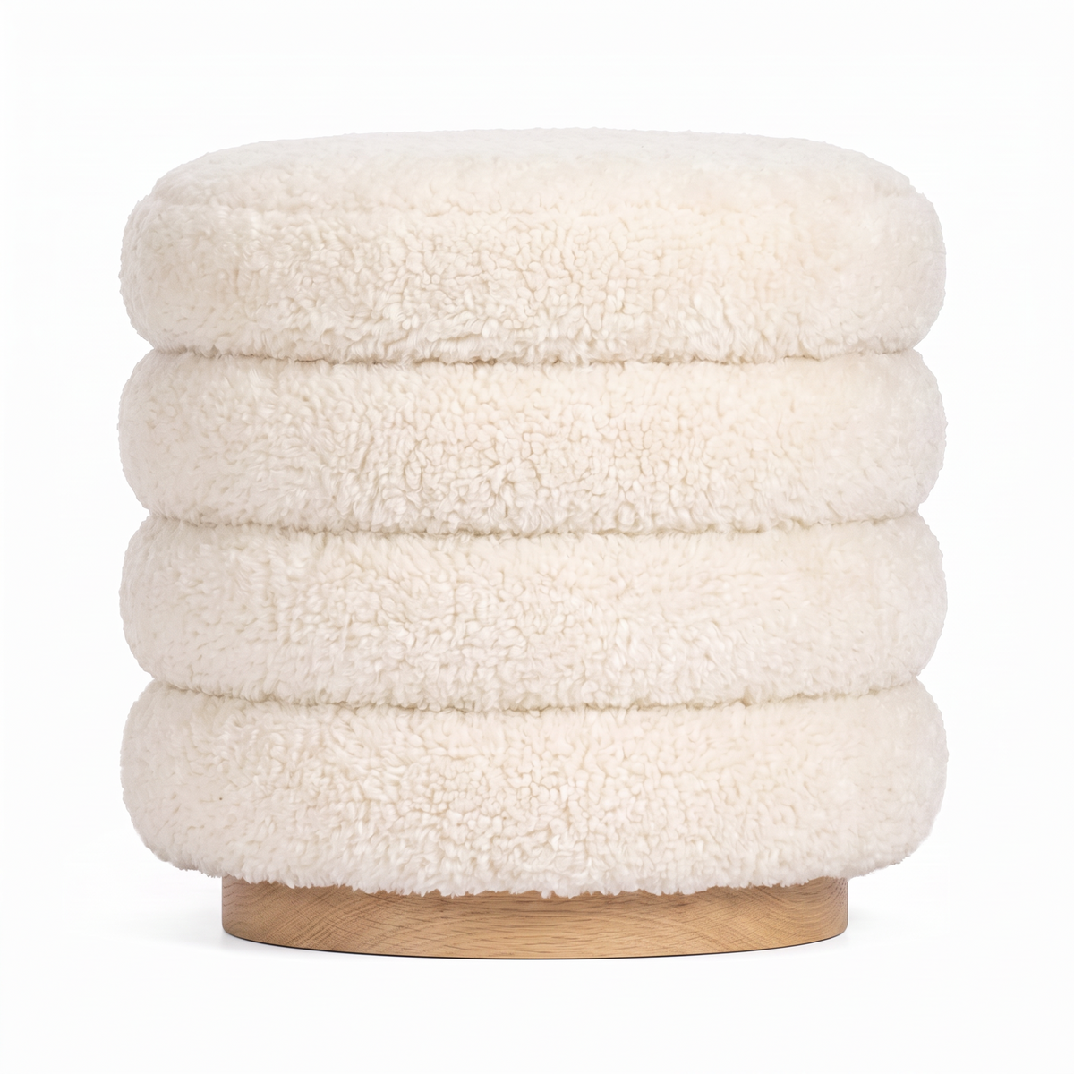 Matthew Stool Oak Base / Ivory