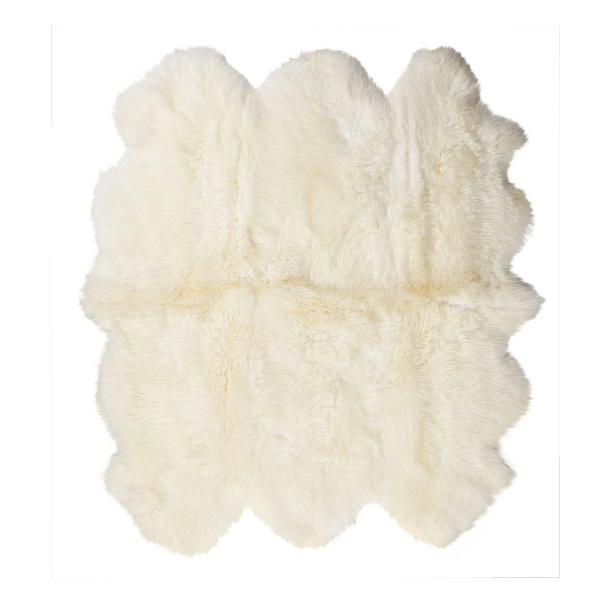 New Zealand Sheepskin | Long Wool | Rug 71x64 in Ivory