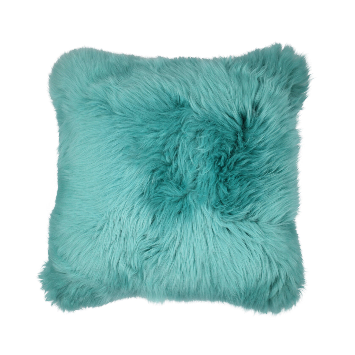 Sheepskin Cushion | Long Wool | New Zealand | Square Turquoise
