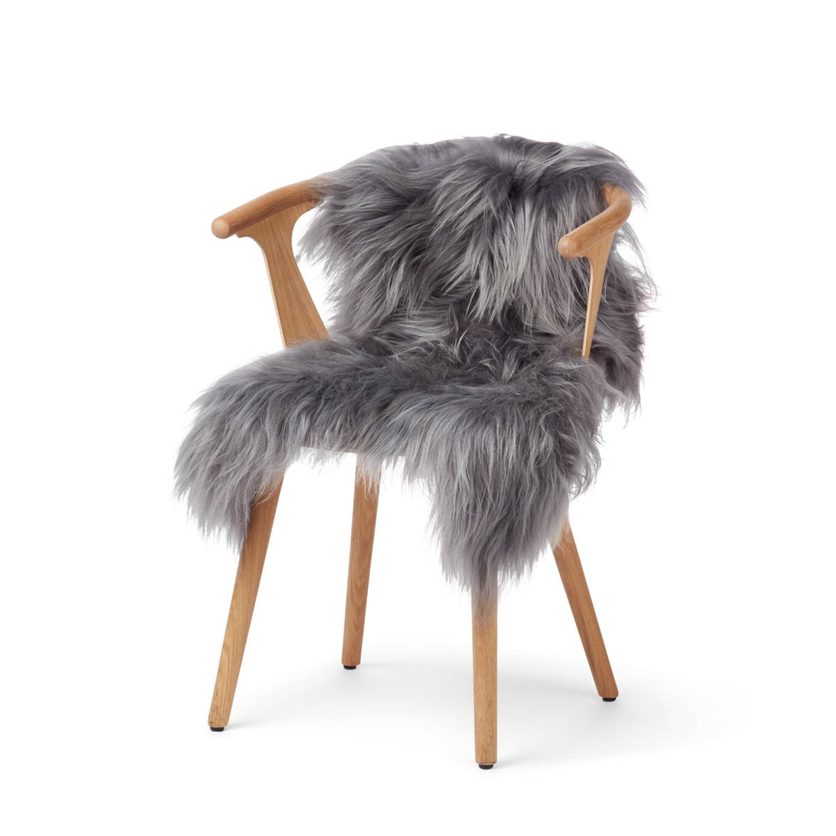 Icelandic Sheepskin | Long Wool | 35x24 in Grey Brisa