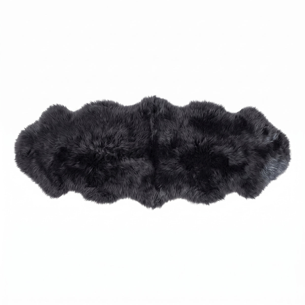 Double Sheepskin | Long Wool | Argentina | 57x20 in Coal
