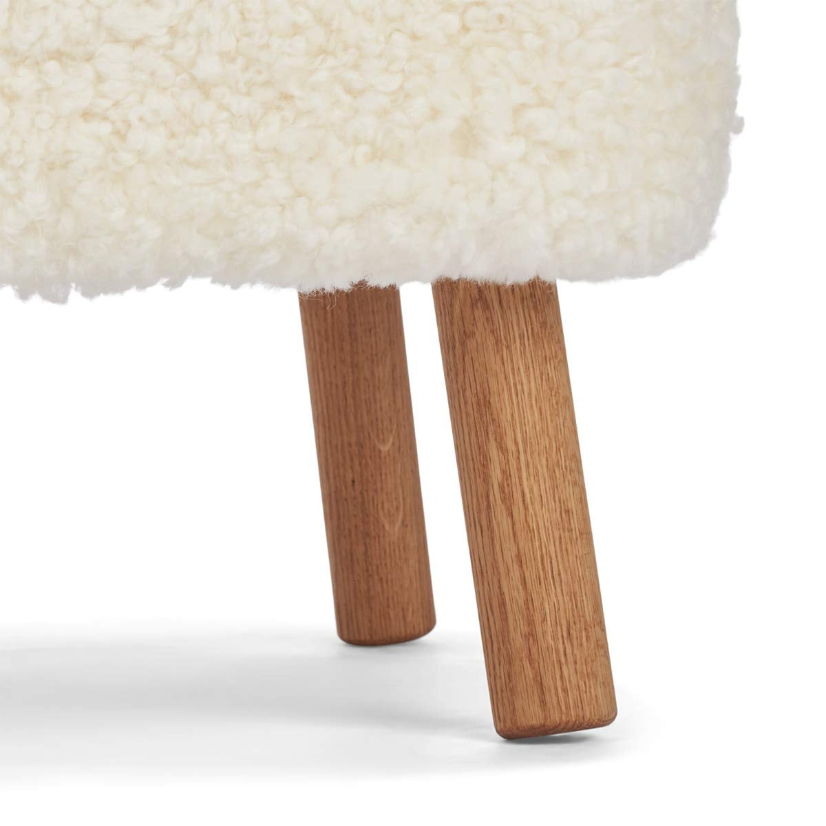 Emma Mini Lounge Chair Ivory / Oak Legs