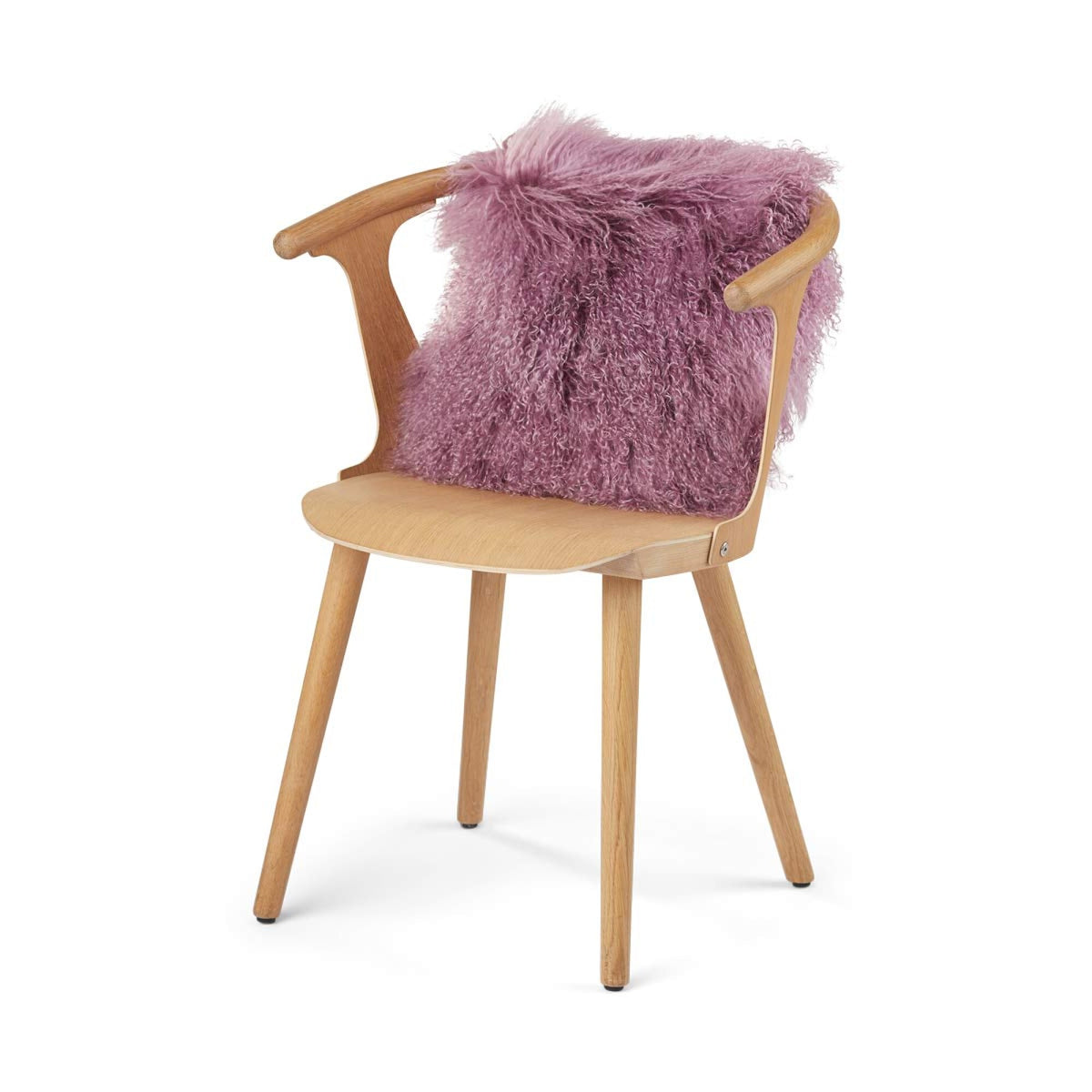 Sheepskin Cushion | Tibet | 16x16 in Grape Purple