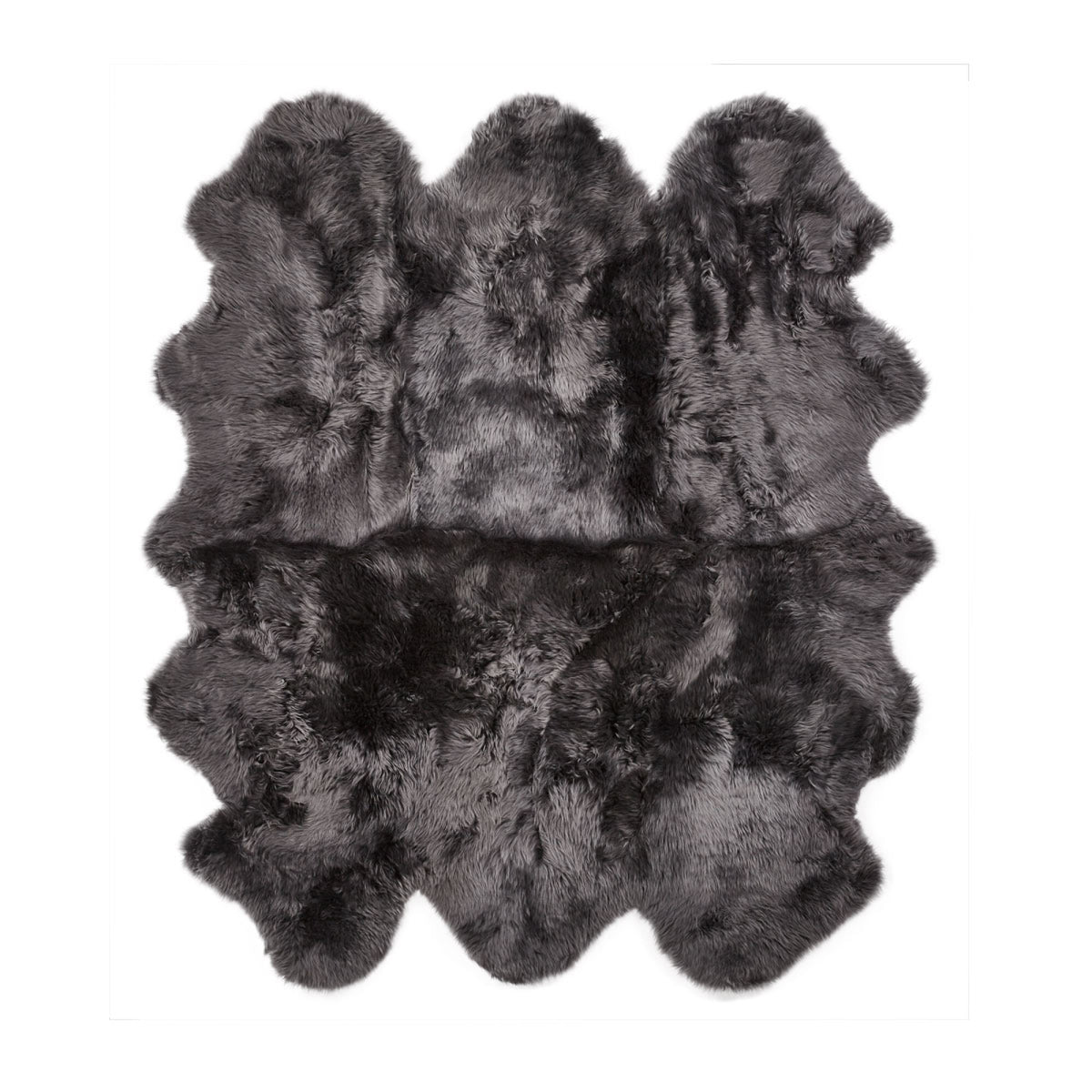 New Zealand Sheepskin | Long Wool | Rug 71x64 in Steel