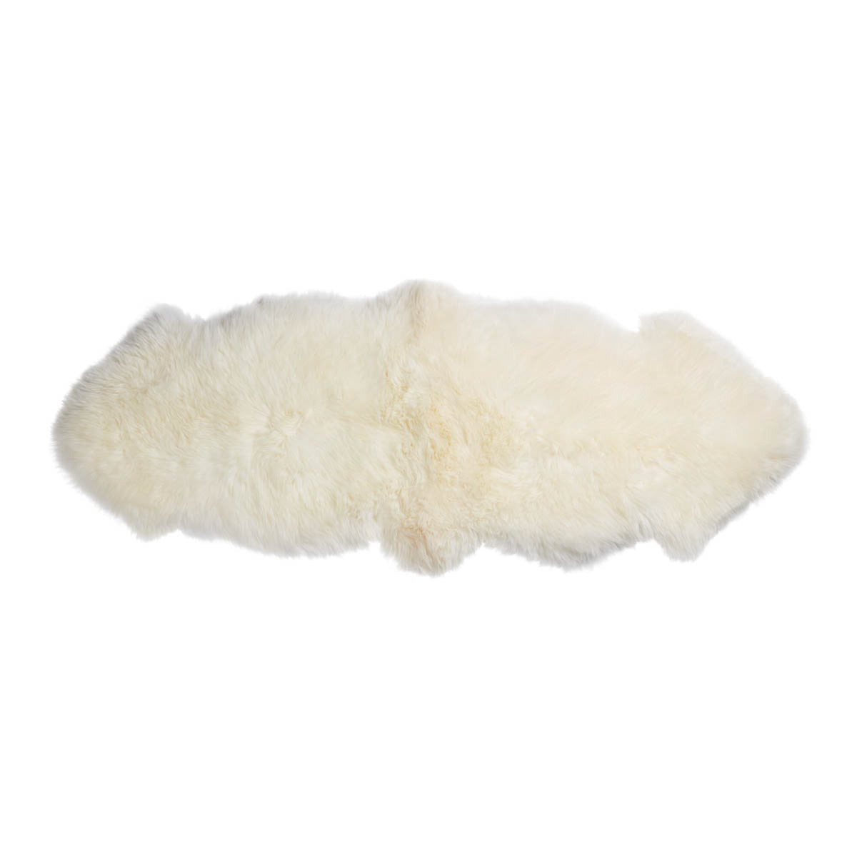 Double Sheepskin | Long Wool | New Zealand | 63x24 in Ivory