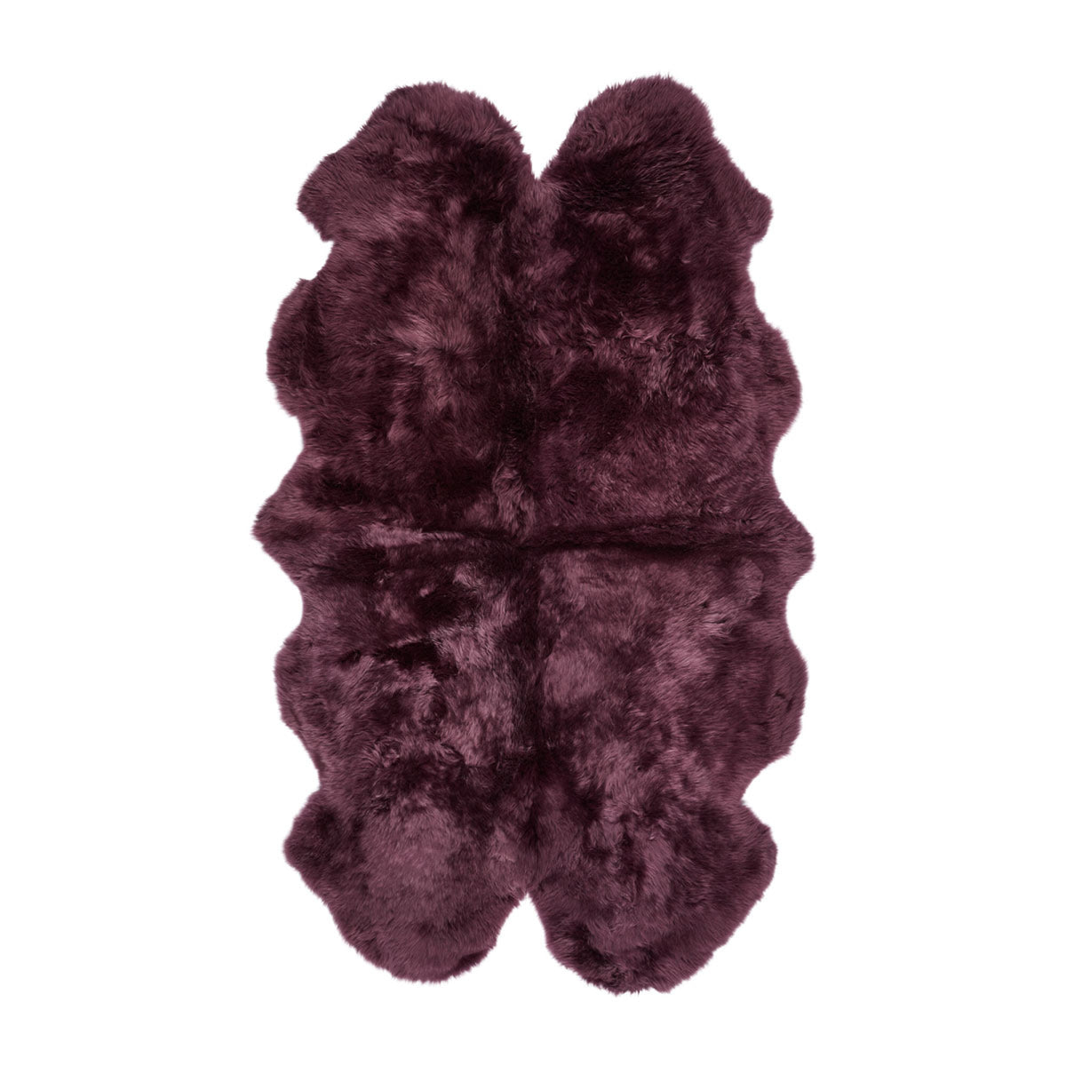 New Zealand Sheepskin | Long Wool | Rug 71x43 in Aubergine