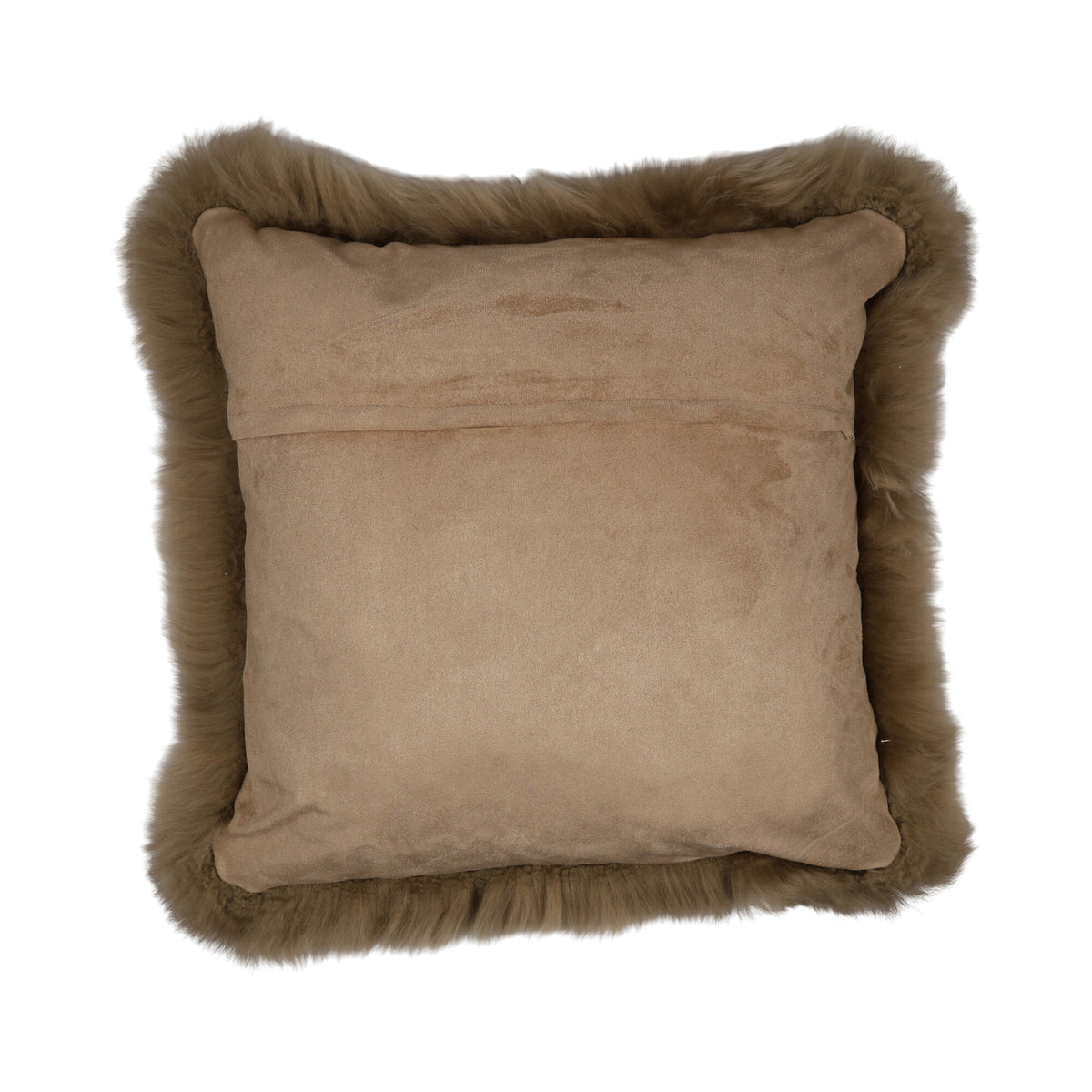Sheepskin Cushion | Long Wool | New Zealand | Square Taupe