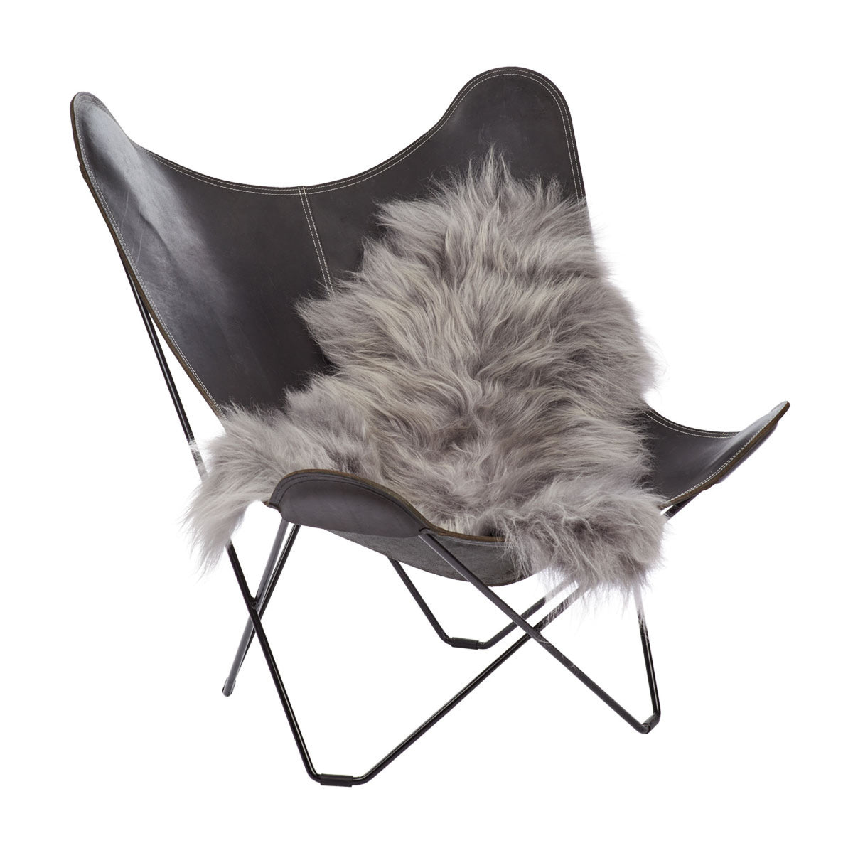 Icelandic Sheepskin | Long Wool | 47+ in Grey Brisa