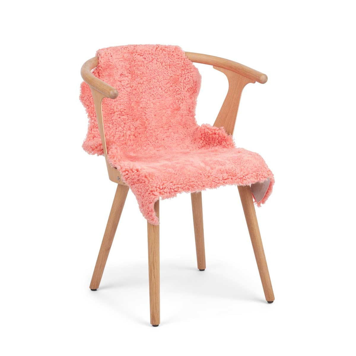 New Zealand Sheepskin | Short Wool | Dyed | 35 in Coral Peach