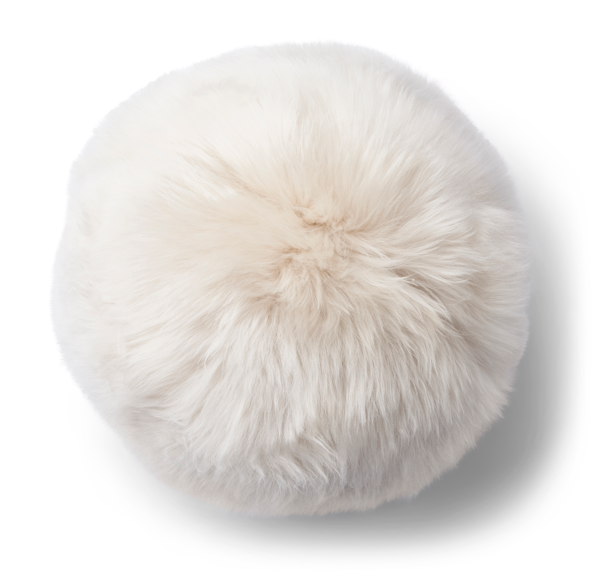 Angelite Cushion | D10 in | D12 in | D14 in | Long Wool Linen / D12 in
