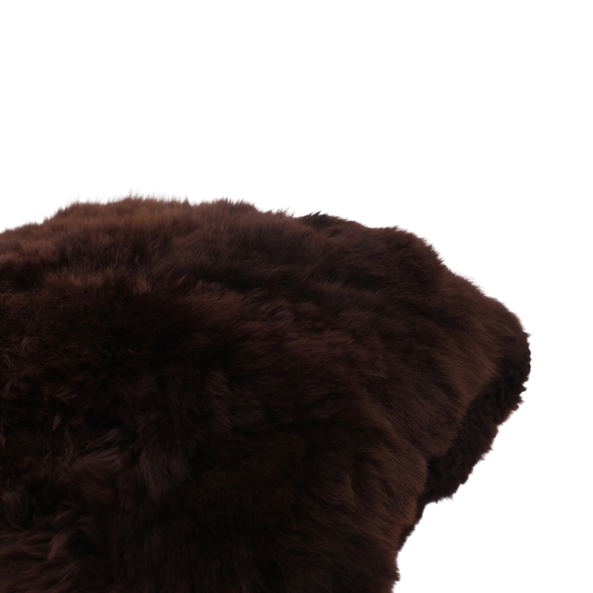 Alpaca Cushion | Doublesided | Short Wool Chocolate / 16x16 in
