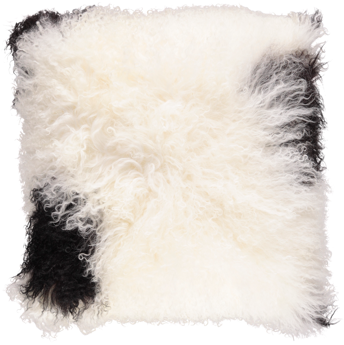 Curly Cushion | 16x16 in White/Black/Mix