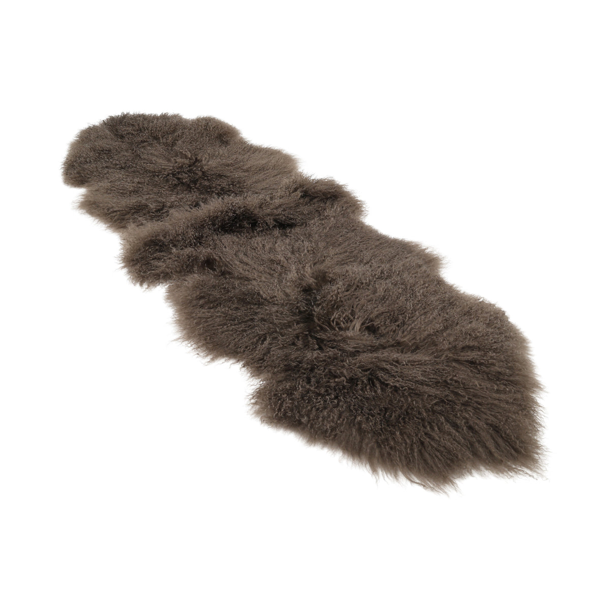 Double Mongolian Sheepskin | 59 x 22 in Taupe