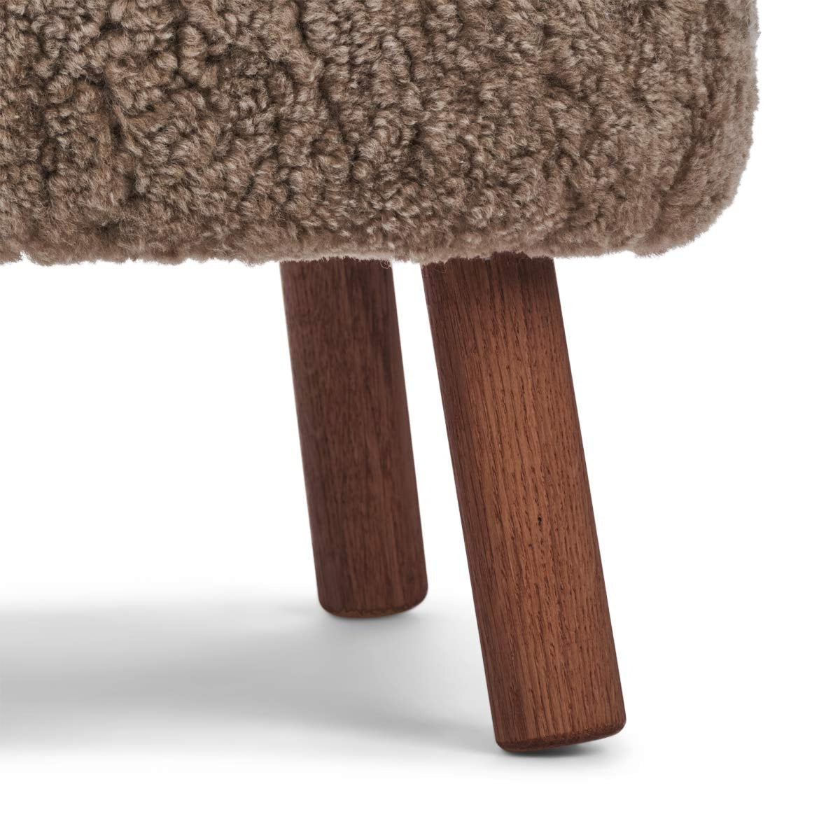 Emma Mini Lounge Chair Taupe / Walnut Legs