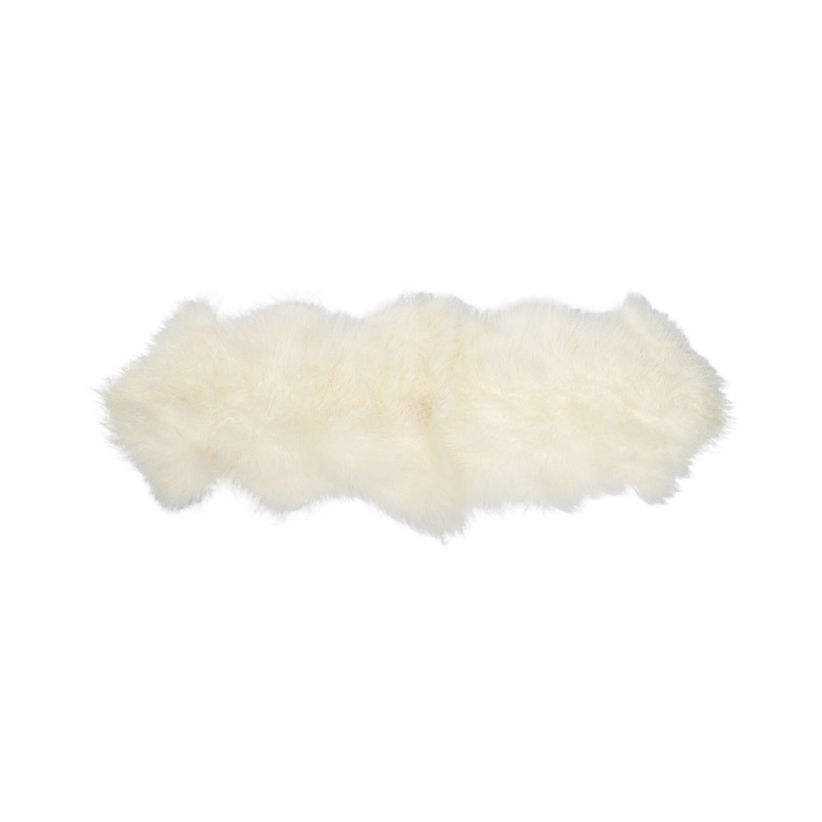 Mongolian Sheepskin 20x59 in ( 2 skins together) Ivory
