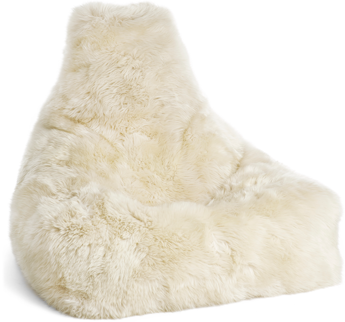 Sheepskin Bean Bag Chair | Long Wool Ivory