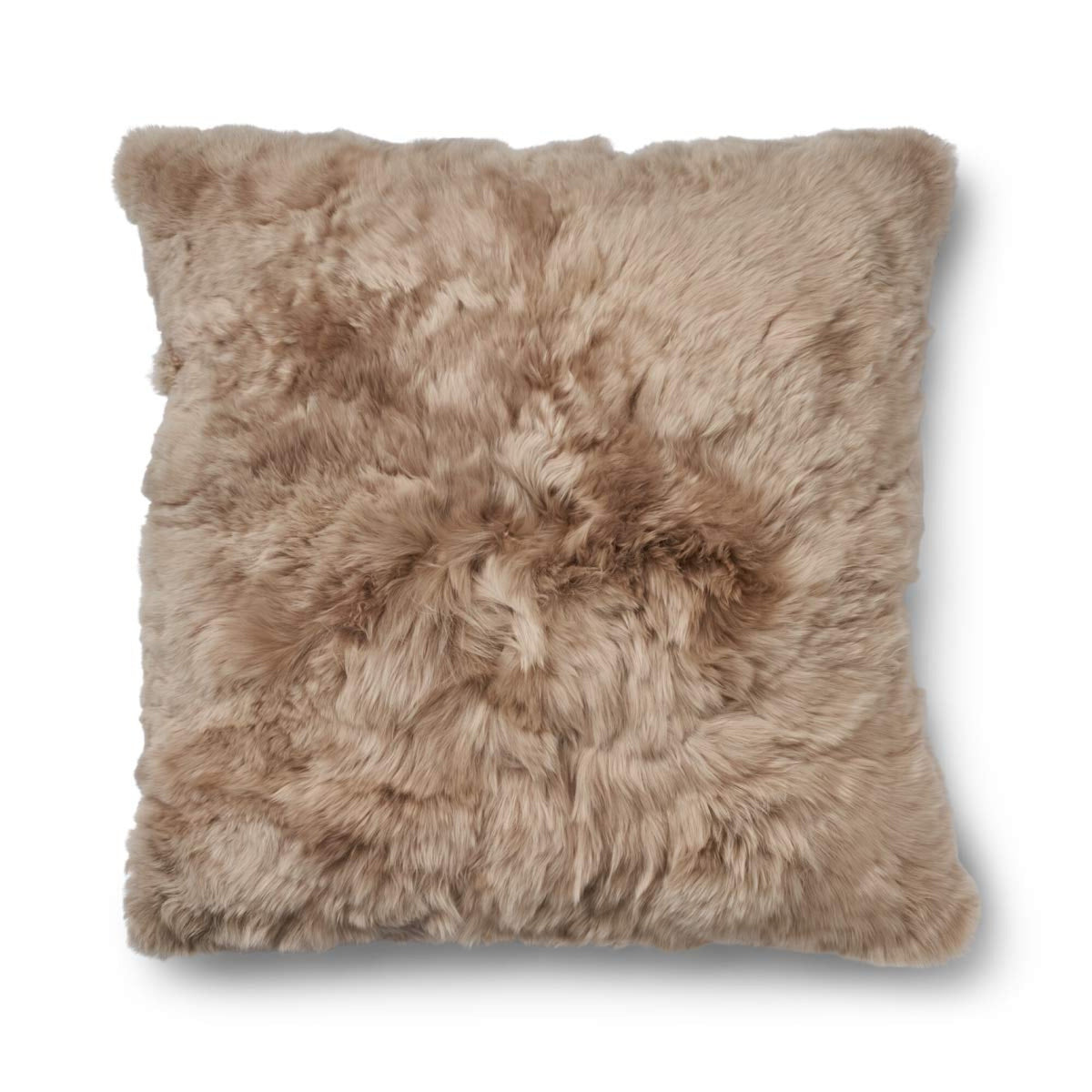 Alpaca Cushion | Long Wool Taupe / 24x24 in