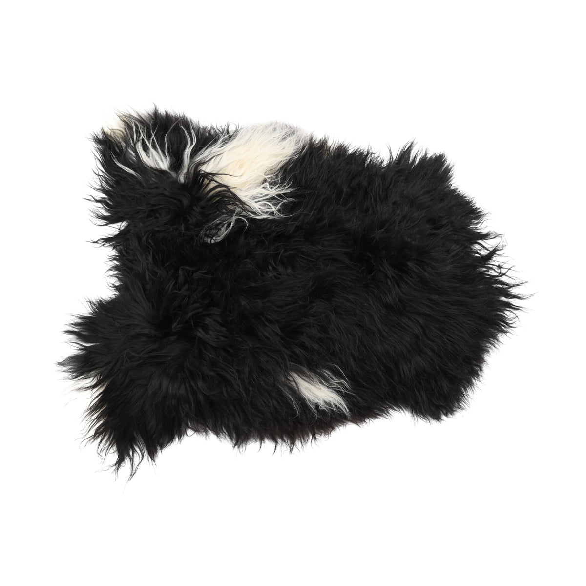 Icelandic Sheepskin | Long Wool | 35x24 in Spotted (Black with White Spots)