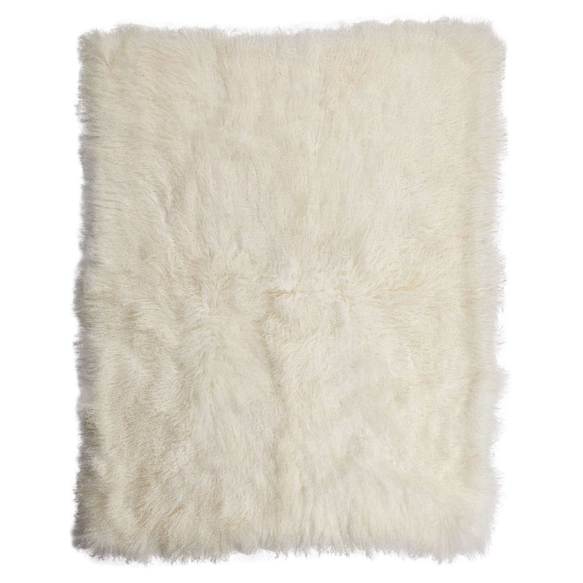 Throw of Curly Sheepskin | 55x71 in Ivory