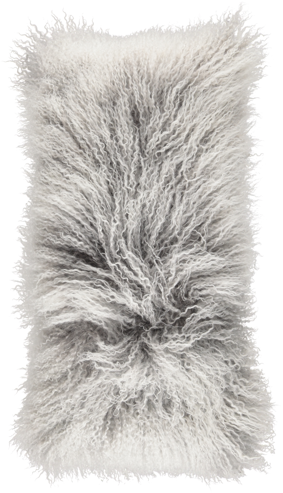 Curly Cushion  Ash/Snow / 11x22 in