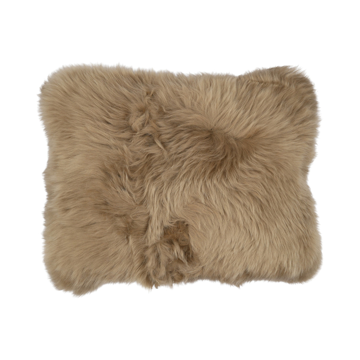 Sheepskin Cushion | Long Wool | New Zealand | Rectangular Taupe