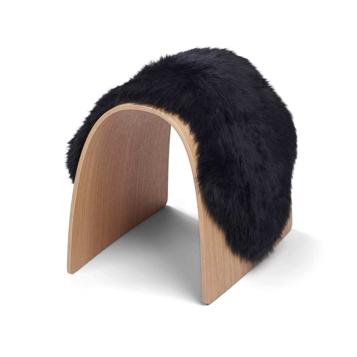 Sheep Stool Cover Black / 26x12 in