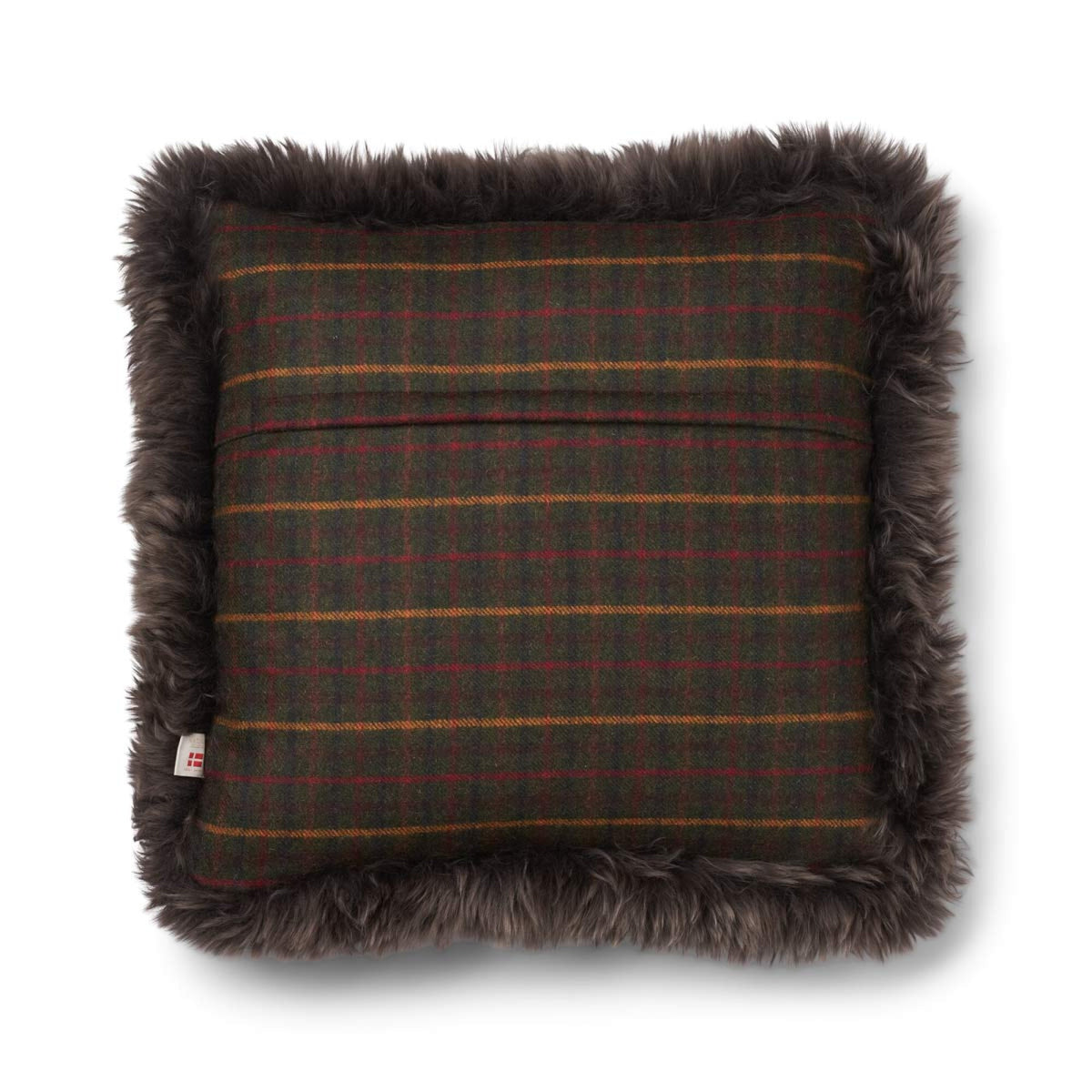 Wool Cushion | Doublesided | LW trim | 20x20 in | 13x20 in Kilberry Fir-Dark Green/Walnut / 20x20 in