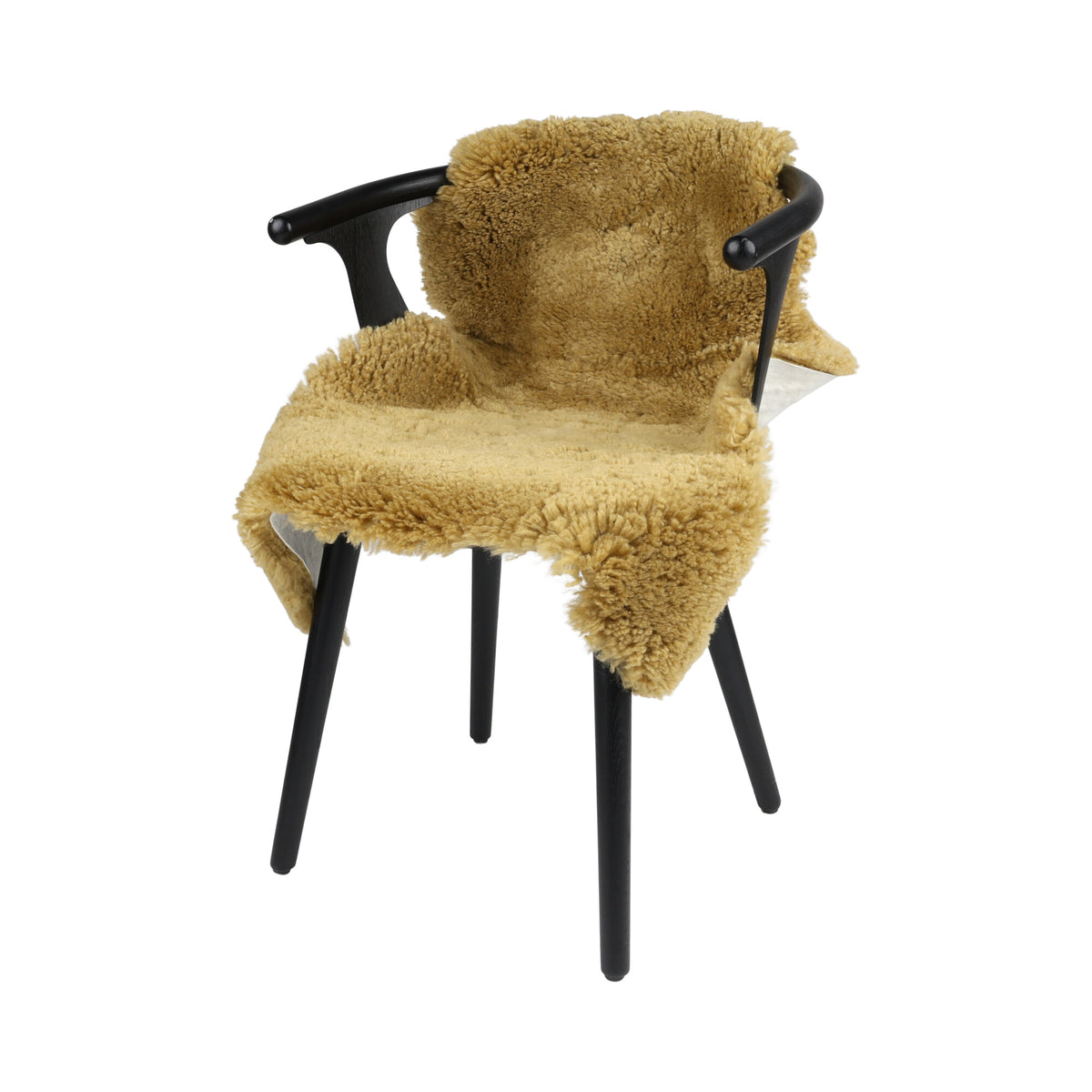Back Country Sheepskin | New Zealand | Long Wool Curly | 90 cm Straw Yellow