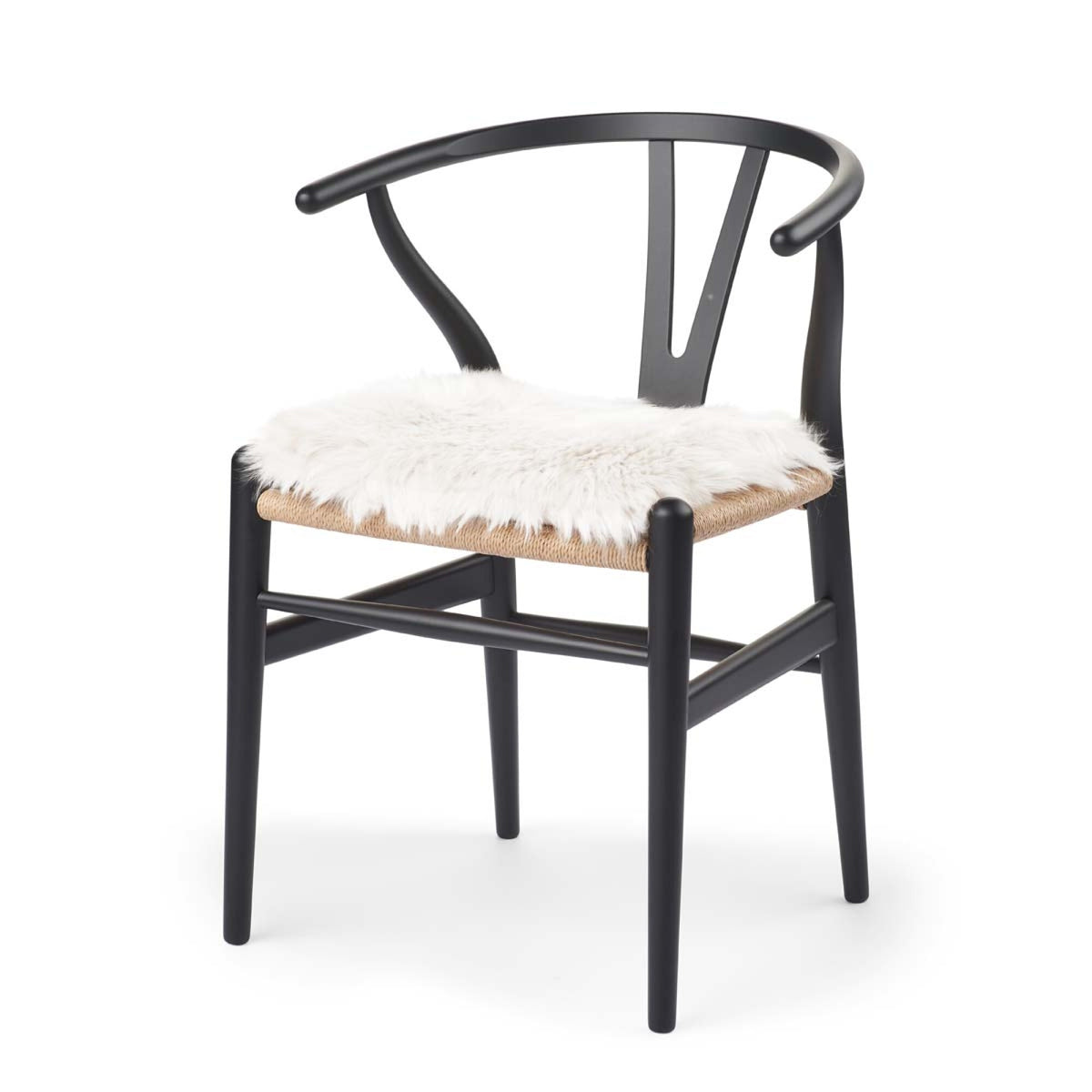 Seat Cover | Long Wool Sheepskin | With Filling Ivory