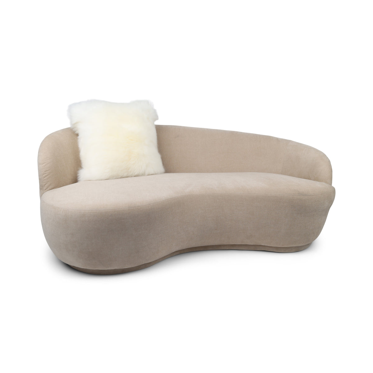 Toscana Lamb Cushion | Long Wool | Doublesided White / 16x16 in