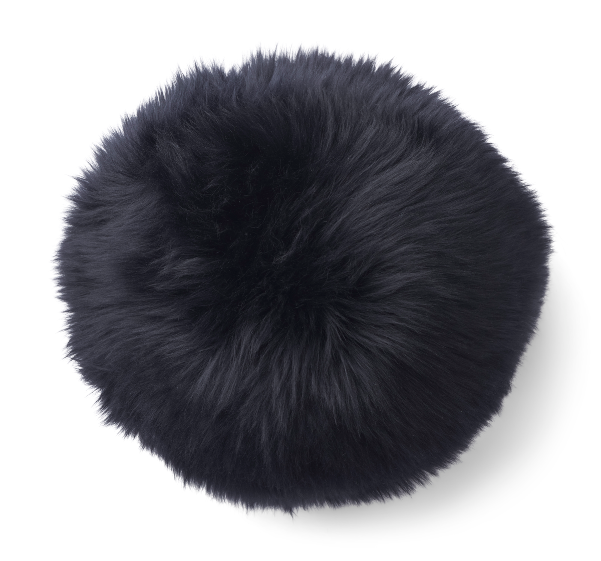 Angelite Cushion | D10 in | D12 in | D14 in | Long Wool Black / D10 in