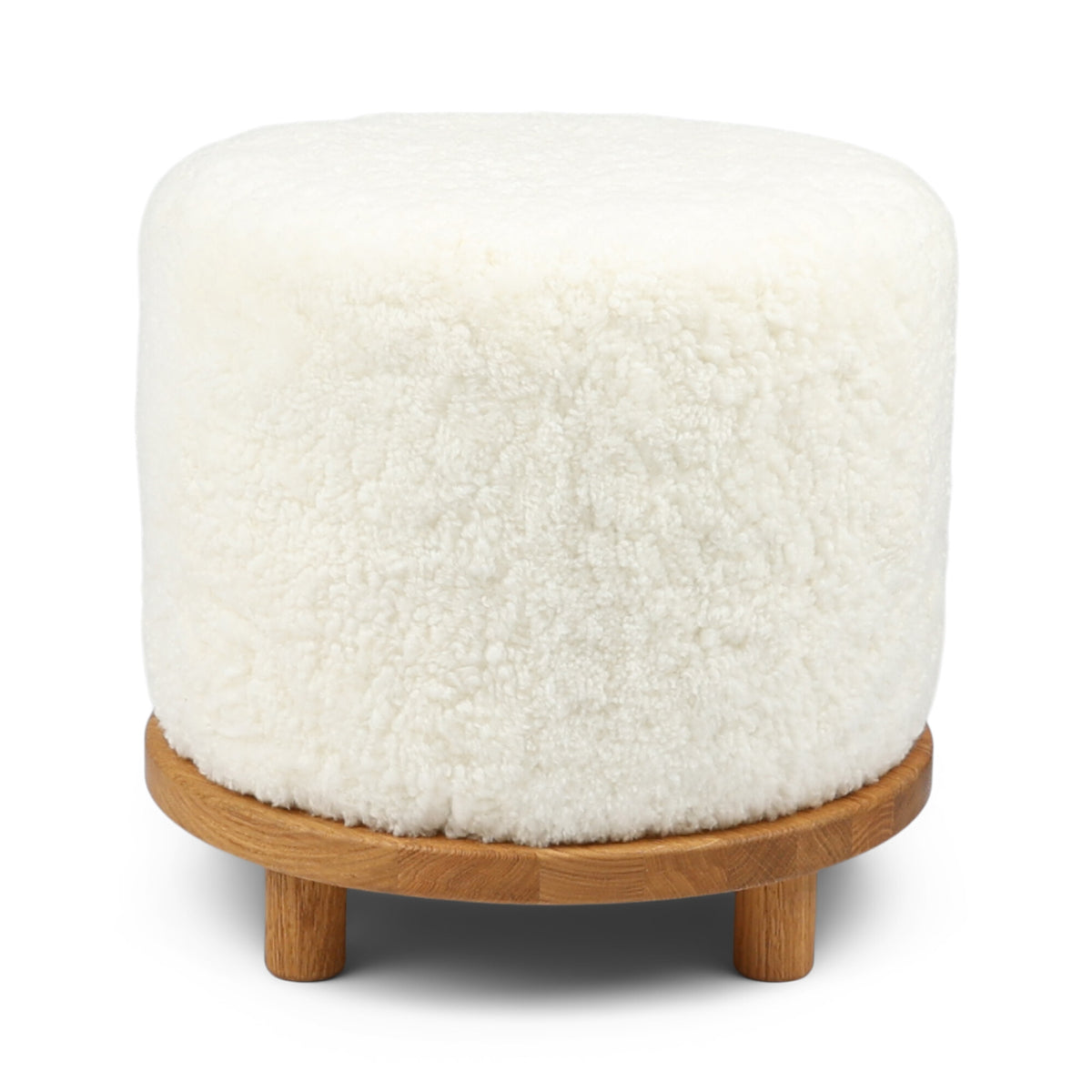 Simon Stool Ivory / Oak Legs