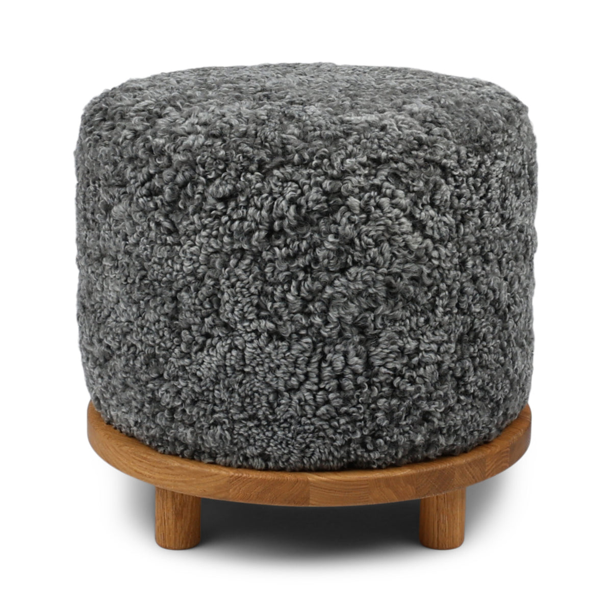 Simon Stool Graphite / Oak Legs