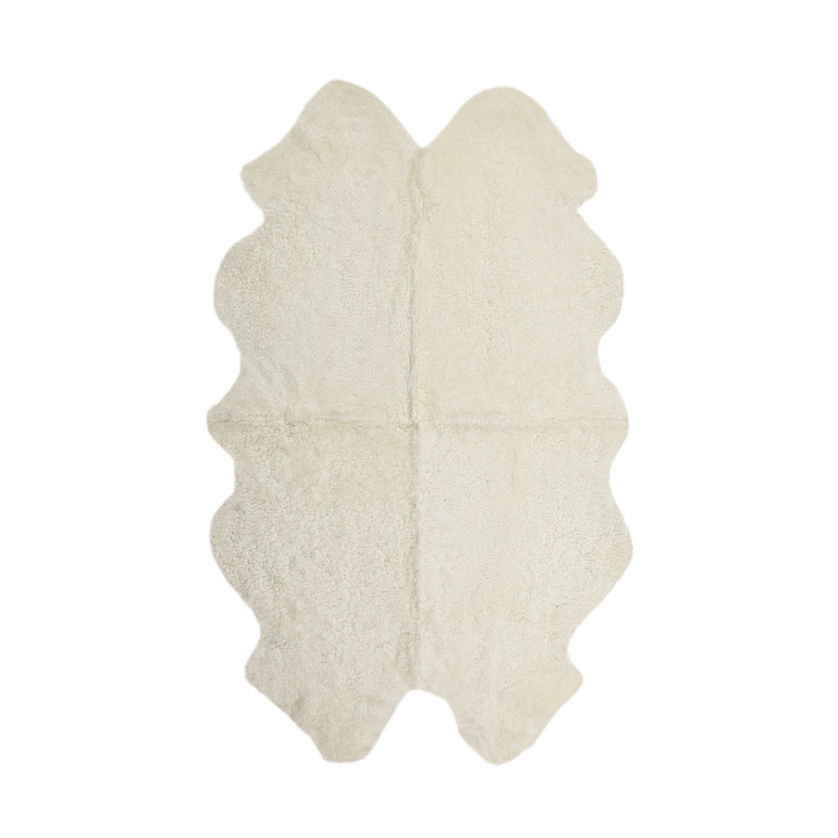 New Zealand Sheepskin | Short Curly Wool | Rug 71x43 in Ivory