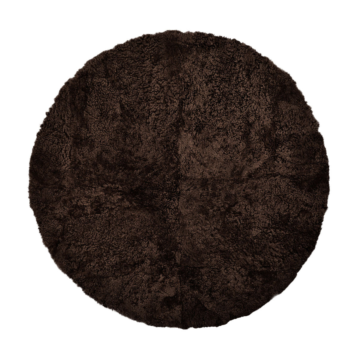 Short Wool Curly Sheepskin Design Rug | D71 in Cappuccino