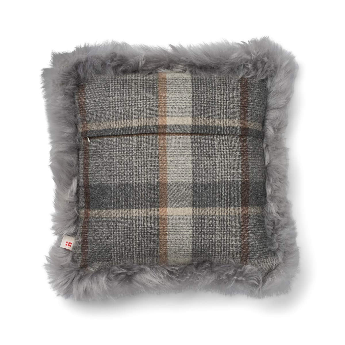 Wool Cushion | Doublesided | LW trim | 20x20 in | 13x20 in Glencheck-Grey/Light Grey / 20x20 in