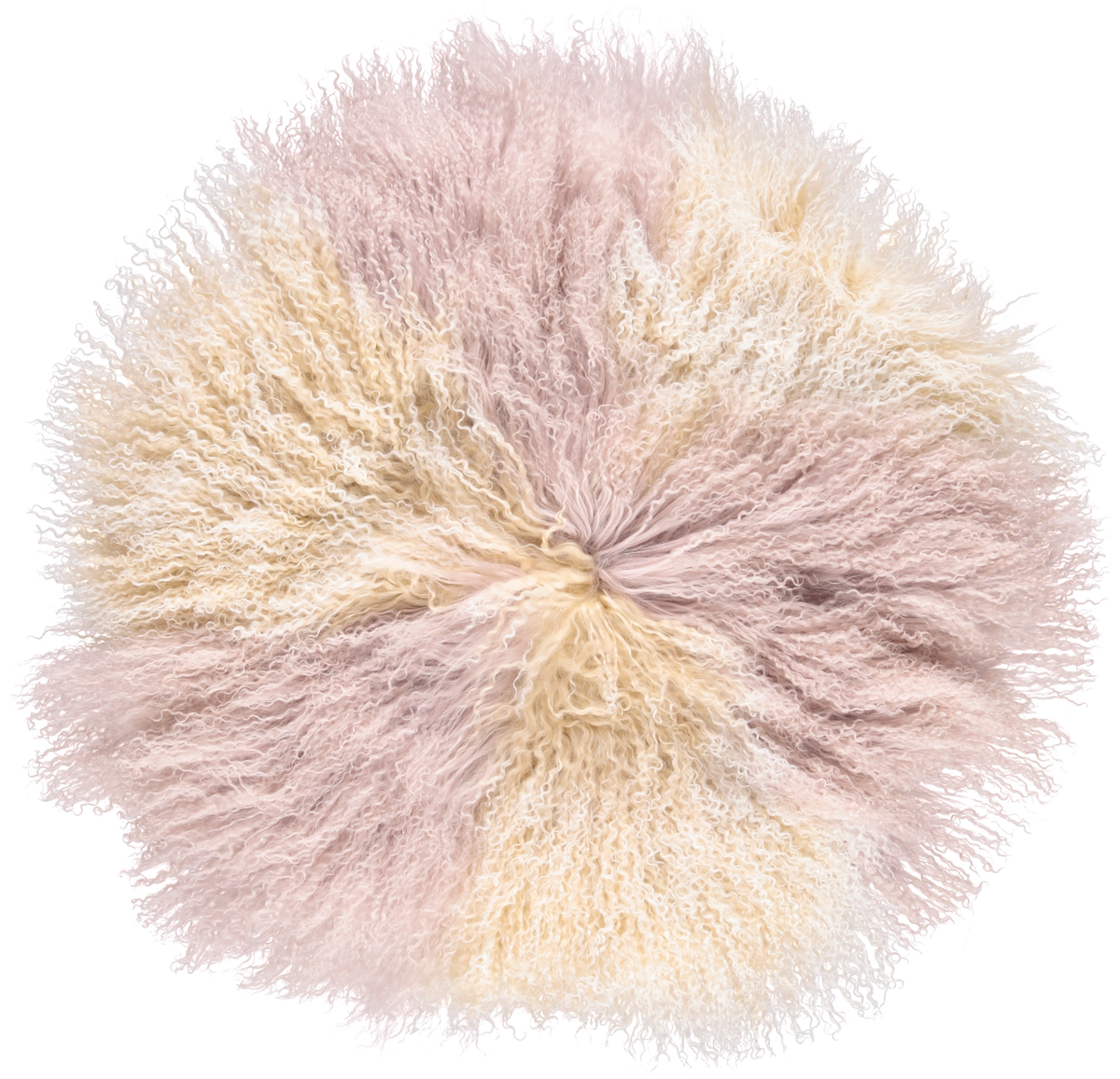 Curly Cake Cushion | D15 in | 18 in | 24 in Arctic Sunrise/Dove / D18 in