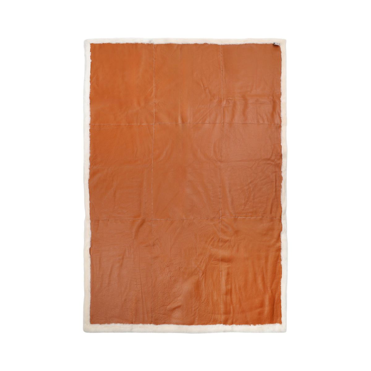 Angelina Throw Leather Brown/Ivory / 55x79 in