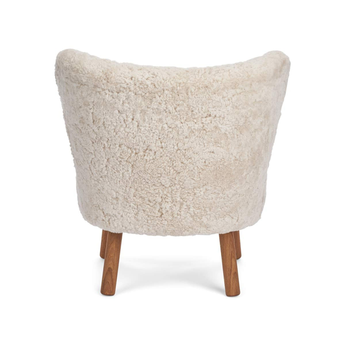 Emily Lounge Chair | Short Wool Pearl / Oak Legs