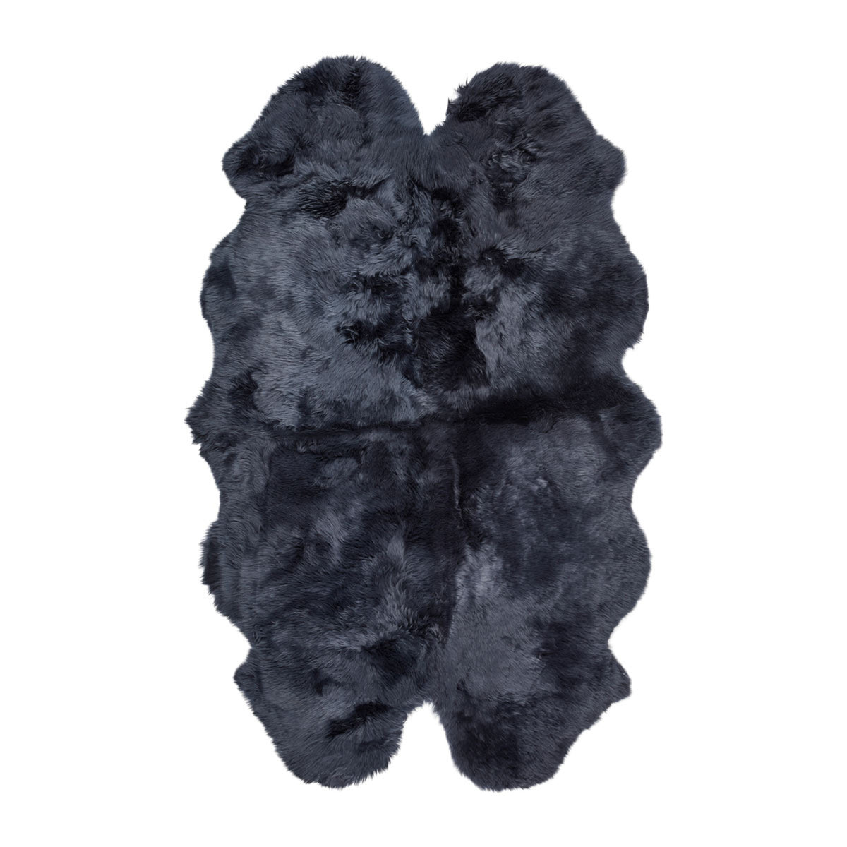 New Zealand Sheepskin | Long Wool | Rug 71x43 in Navy