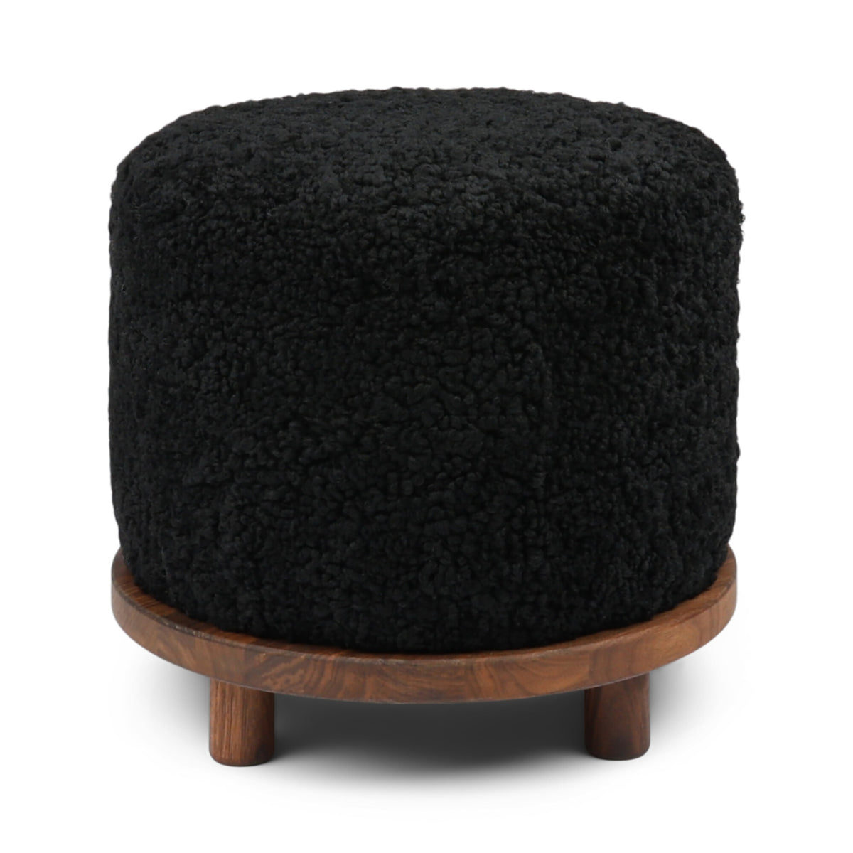 Simon Stool Black / Walnut Legs