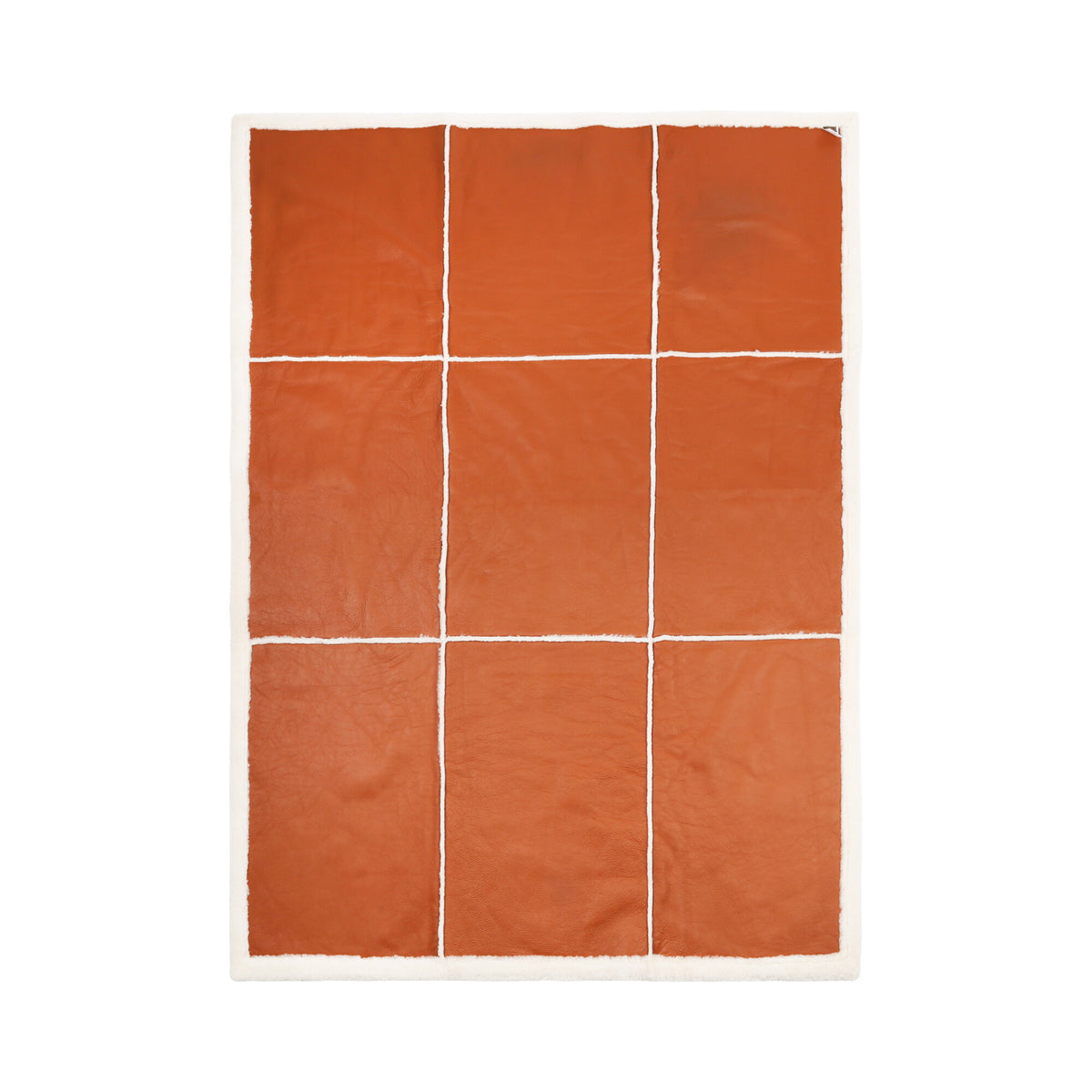 Addison Throw Leather Brown/Ivory / 55x79 in