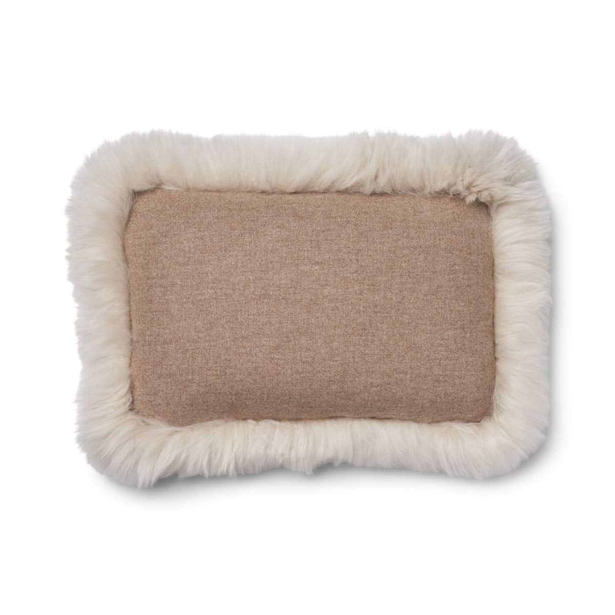 Wool Cushion | LW trim | 20x20 in | 13x20 in Beige/Linen / 13x20 in